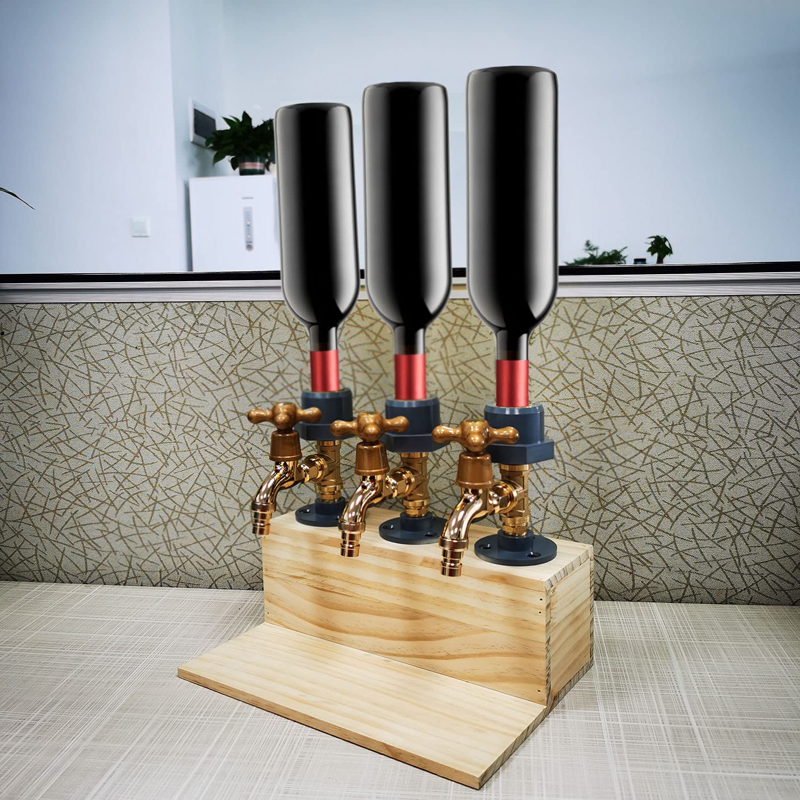 Amazon｜酒アルコールウイスキーウッドディスペンサー、木製ウイスキー